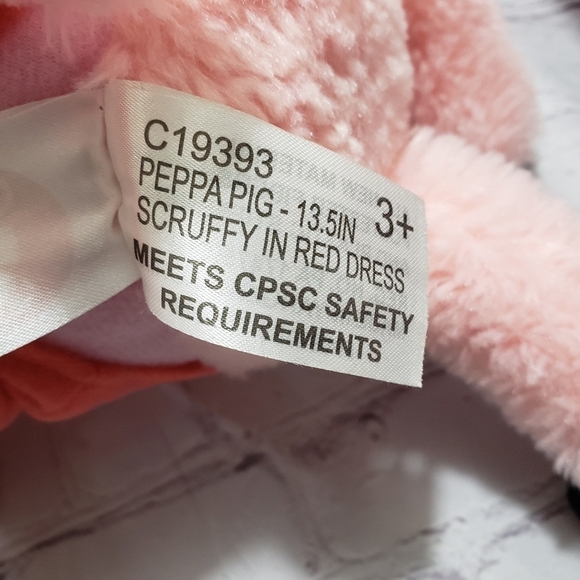 Fiesta Peppa Pig Plush 13.5-inch Stuffed Animal Scruffy In Red Dress C19393 Pink - Picture 8 of 10